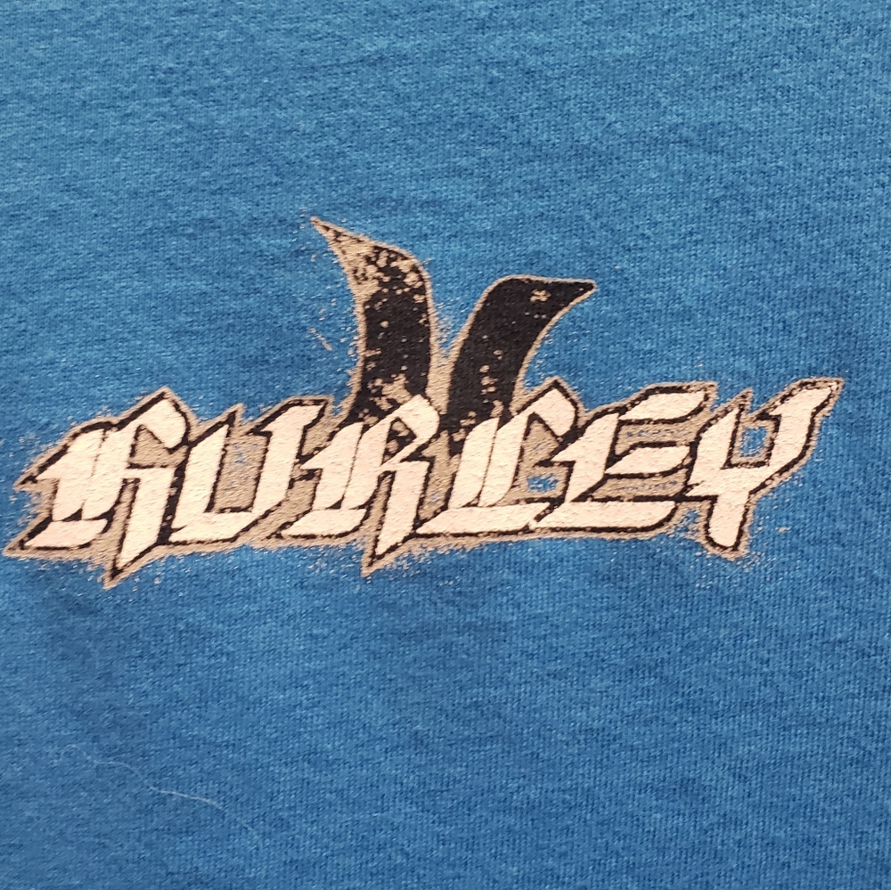 Hurley Distressed Graphic Blue Mens Lrg. Tshirt